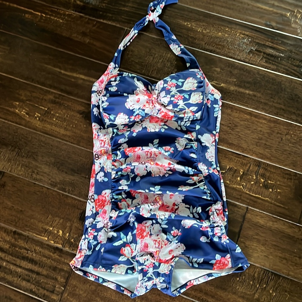 Women’s halter top one piece bathing suit!